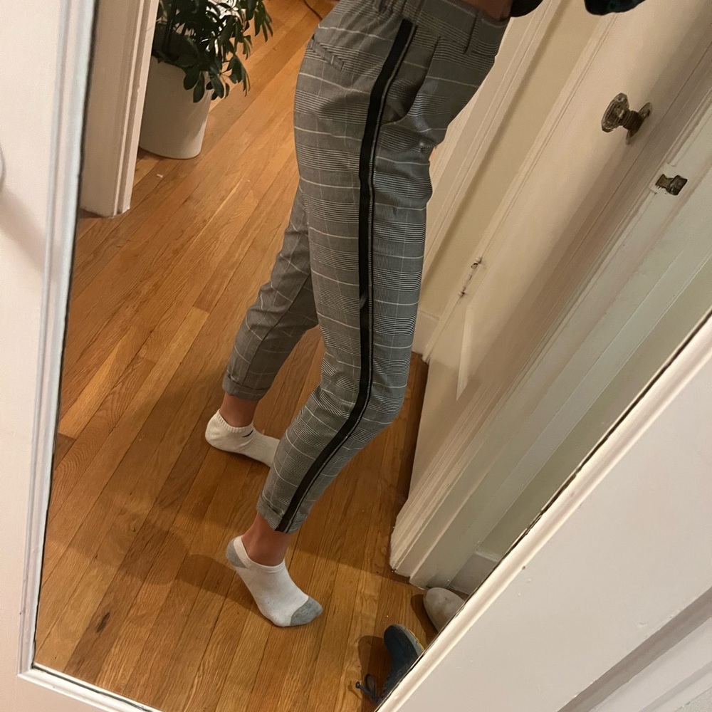Zara straight leg trousers cropped
